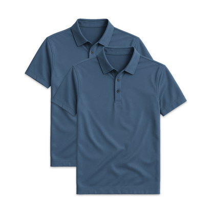 Conjunto 2 Camisas Polo en Seda Hielo