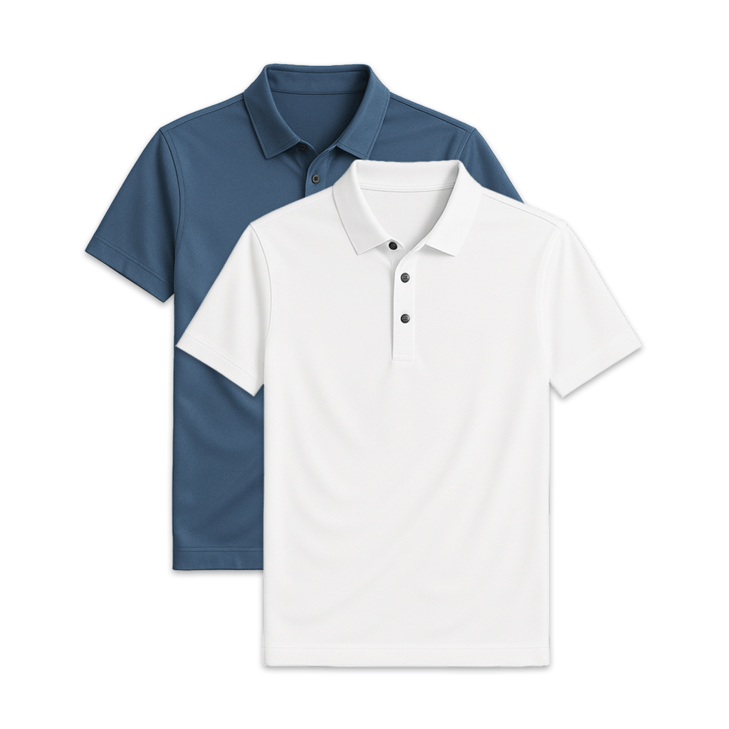 Conjunto 2 Camisas Polo en Seda Hielo