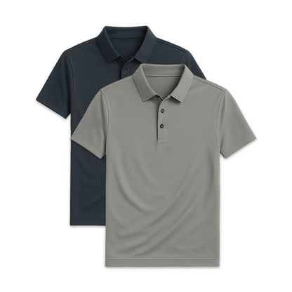 Conjunto 2 Camisas Polo en Seda Hielo